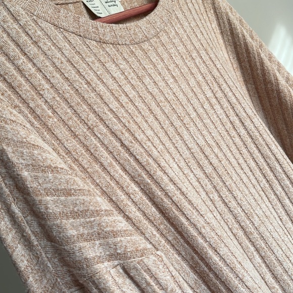 Anthropologie Saturday Sunday Sweater Button Details Pale Orange/Tan Women’s M - Picture 7 of 9